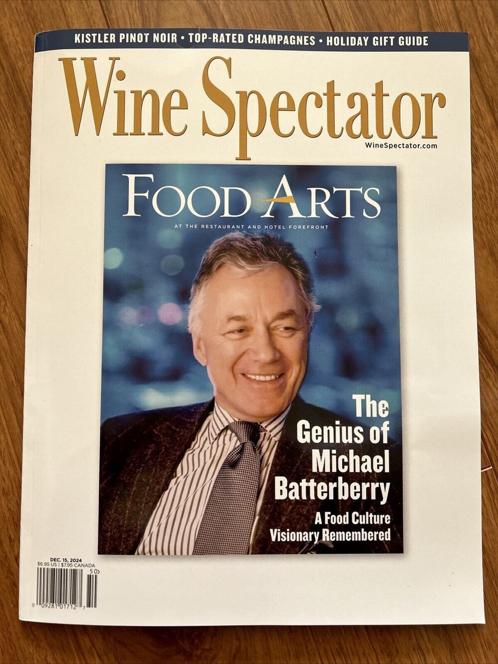 WINE SPECTATOR MAGAZINE DECEMBER 15 2024 MICHAEL BATTERBERRY HOLIDAY GIFT GUIDE